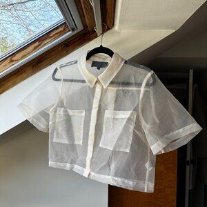 Anthropologie see-through button down top